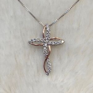 Rose Silver Cross